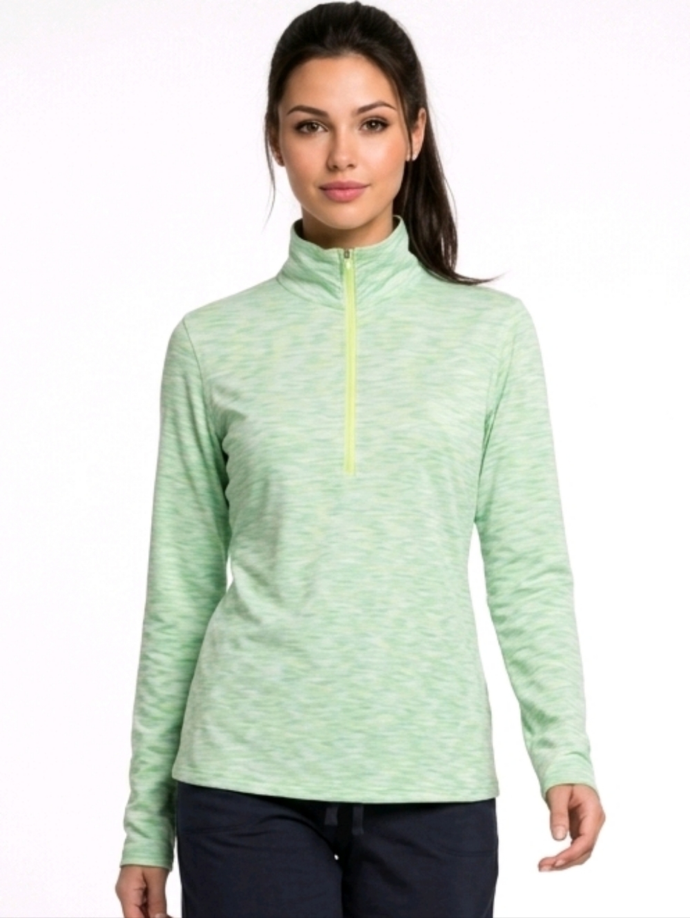 Columbia Sportswear Company Neon Green Half Zip Athletic Sports Pullover…